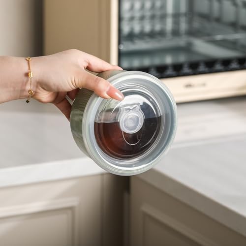 Ceramic Bowl with Lid, Microwave Safe - 20 oz Multicolor