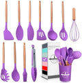 12 Pcs Purple Kitchen Accessories Set with Holder