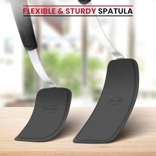 Unicook 2-Piece Small and Mini Silicone Spatula Set for Cooking and