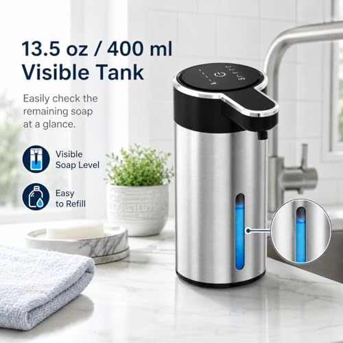 Automatic Liquid Soap Dispenser Touchless, Stainless Steel