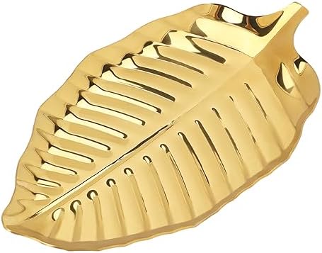 Gold Leaf Spoon Rest for Kitchen Counter and Stove Top, 6.7inch