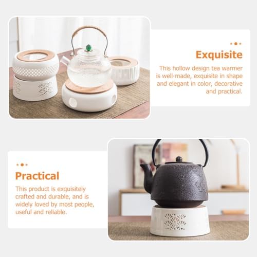 Ceramic Tea Warmer with Hollow Design for Gentle Heating
