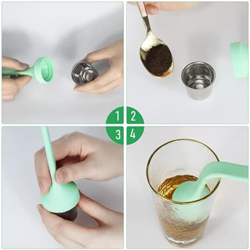 2pcs Tea Infuser,Extra Fine Mesh Tea Cup Filter Silicone Handle