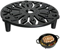 8 INCH Cast Iron Trivet, Meat Rack Grate for Raise Food in Dutch Oven