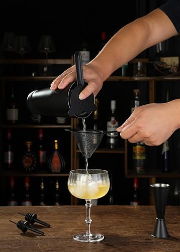 Cocktail Shaker Set - 13-Piece Bar Accessories Kit w/Weighted Boston