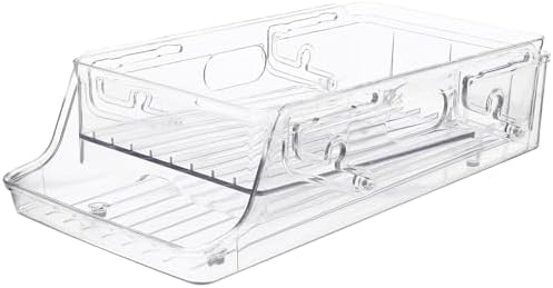 PRETYZOOM Plastic Soda Can Holder Rolling Double Layer Fridge