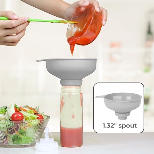 Wide Mouth Kitchen Funnel, Food Grade Plastic Cooking Canning Funnel