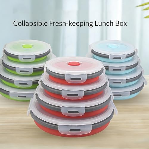 Lily Brown Foldable and Silicones Sealed Food Holders Set Outdoor Meal