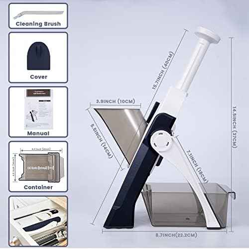 SupMaKin Safe Mandoline Slicer for Kitchen,Adjustable Potato Slicer 1-8 mm