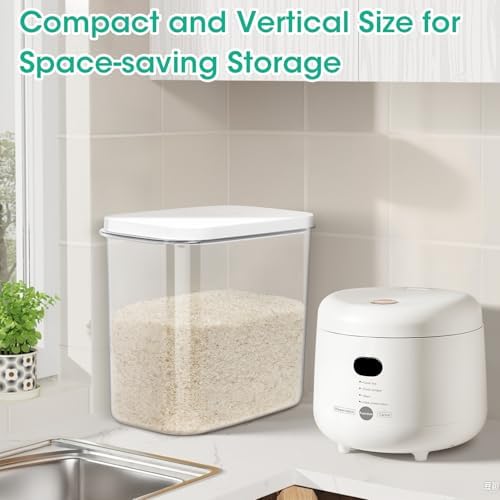 Large Rice Storage Container 20 - 25 Lbs, Airtight Dry Food Flour