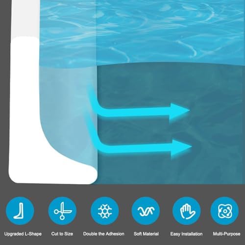 Shower Threshold Water Dam Barrier, Self Adhesive Silicone Waterproof
