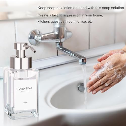 Foaming Soap Dispenser with Stainless Steel Pump, 12oz Refillable