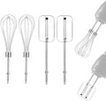 Penitue 4pcs Hand Mixer Beaters Attachments, 2 Styles Stainless Steel