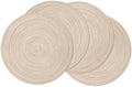 SHACOS Round Braided Placemats Set of 4 Washable Place Mats for Dining