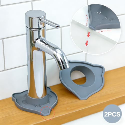 Compact Silicone Kitchen Sink Faucet Splash Proof Mat, Tap Water