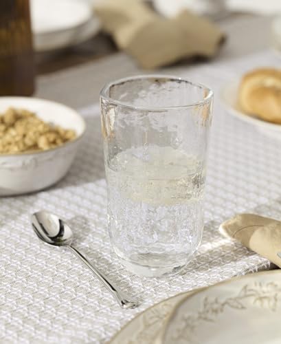 Lenox Homespun Clear Tall Highball Glasses, 20oz, Set of 4
