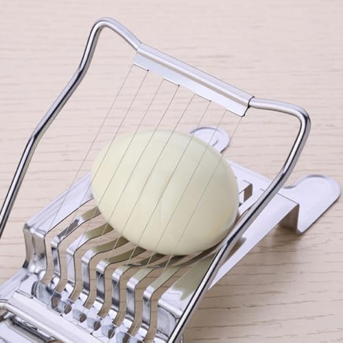 Stainless Steel Egg Slicer with 8 Cutting Wires, Comfortable Handle