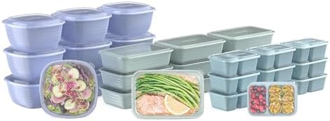 Bentgo Prep Variety Kit, 60 Piece, Reusable Trays, Bowls & Snack Boxes