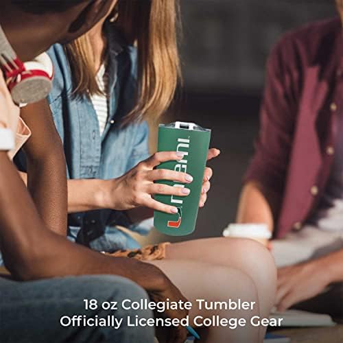 Miami Hurricanes NCAA 18oz Stainless Steel Insulated Tumbler BPA-Free