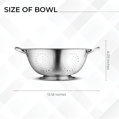 Avador Set of 3 Stainless Steel Colanders, Comes in 1.5 Quart 3qt