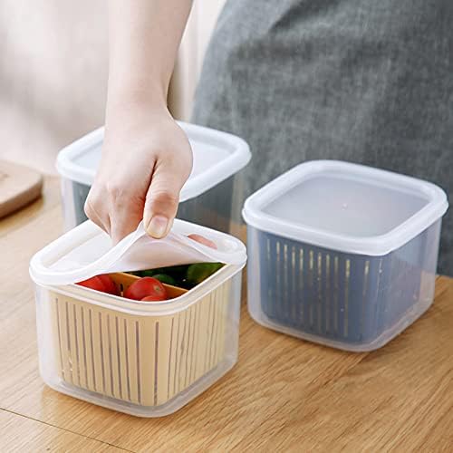 4 Pack Fruit Storage Containers with Strainers, Fresh Produce