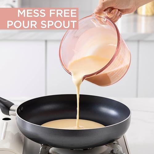 COOK WITH COLOR Glass Measuring Cups - Ideal for Cooking and Baking