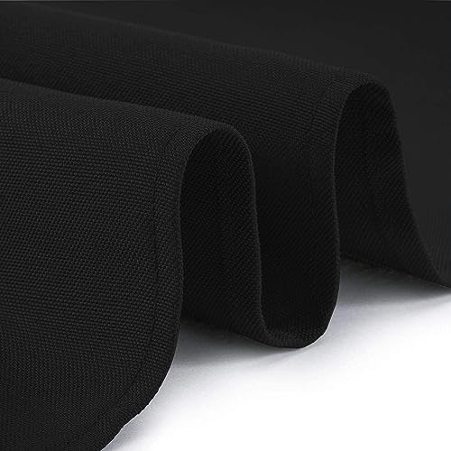WEALUXE Set of 2 Black Rectangle Tablecloth for Tables 8ft
