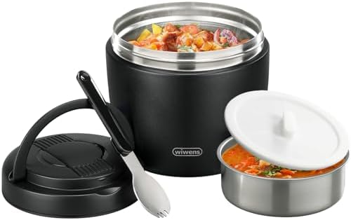 wiwens Thermo Food Jar for Hot Food 32OZ Soup Thermo Lunch Containers