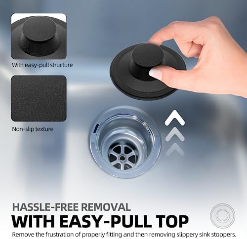 (2 Pack) Exact Replacement for InSinkErator STP-PL/STPPL Black Rubber