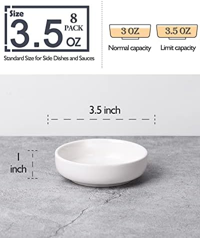 DELLING 3.5 oz Dipping Bowls Set of 8, Porcelain Sauce Cups