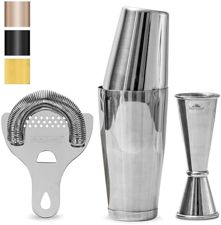 A Bar Above Cocktail Shaker Set, 4-Piece Professional Bartender Kit
