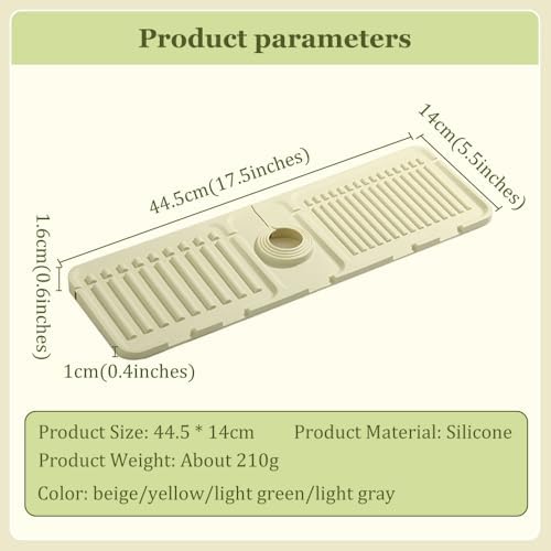 2025 New Faucet Mat for Kitchen Sink, Silicone Sink Splash Guard Gen