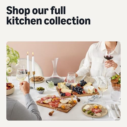 Amazon Basics Glazed Stoneware Dinner Plates, Ceramic 4-Piece Set