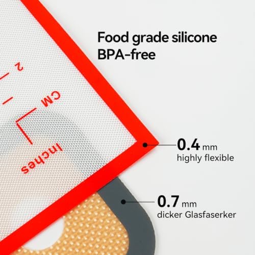 Silicone Baking Mat Set, 3 Pieces, Bread Slings and 28 x 20 Inch