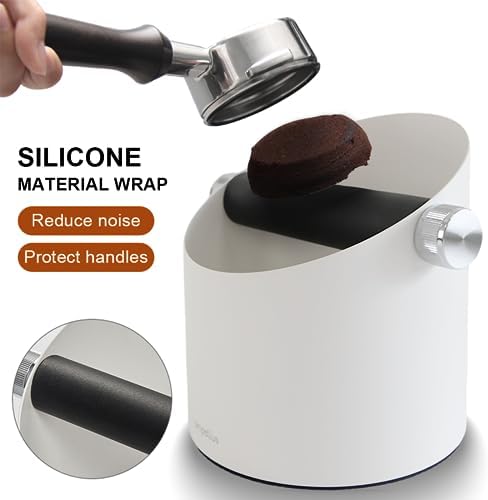 Espresso Knock Box, Large Capacity & Non-Slip Base Coffee Knock Box
