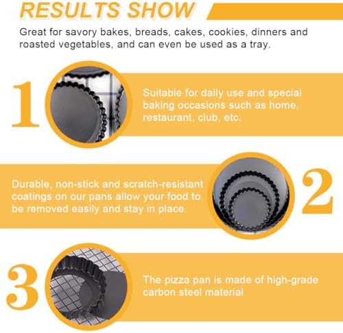 4-inch Mini Tart Pans with Removable Loose Bottom, Non-stick round