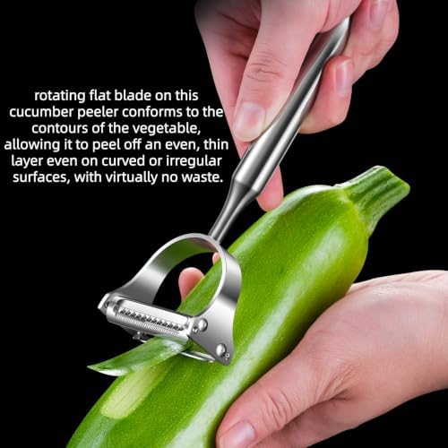 2 in 1 Stainless Steel Julienne Vegetable Peeler