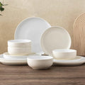 GBHOME Ceramic Dinnerware Set for 4, 12 Pcs Plates and Bowls Sets