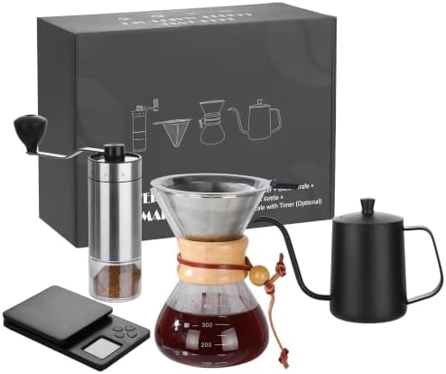 Coffee Pour Over Set with Dripper and Kettle