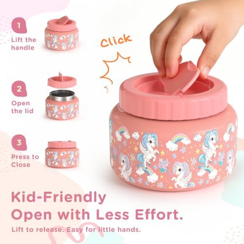 15 Oz Thermo Food Jar for Hot&Cold Food, Vacuum Insulated Food Jar for