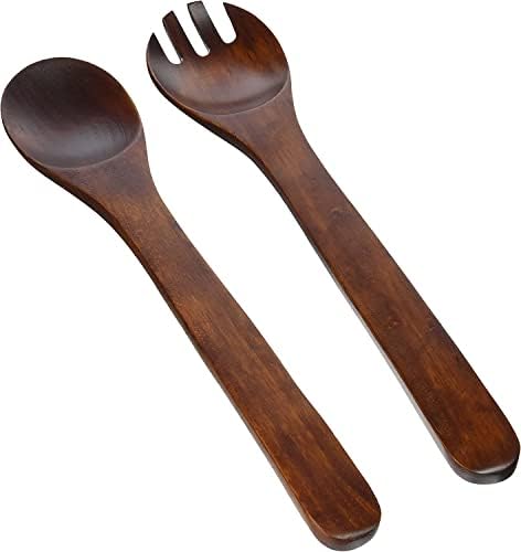 Lipper International 288 Cherry Finished Salad Servers, 13" Long, One