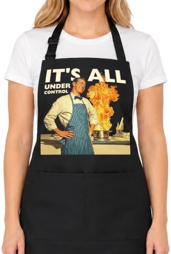 Sarcastic Funny Man Cooking Apron with Pockets