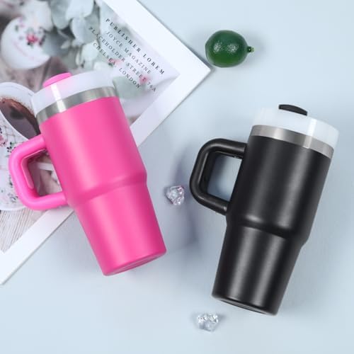 Muwnrol 14 Oz Tumbler with Handle and Straw for Kids, Stainless Steel