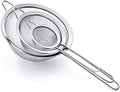 Strainer Set Fine Mesh – Premium 304 Stainless Steel (18/8) – 8′′