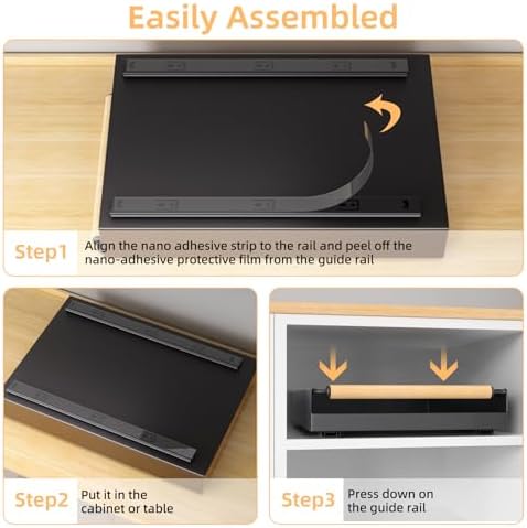 Pull Out Cabinet Organizer, 15.3'' Deep Expandable Slide Out Cabinet