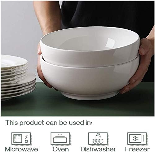 DOWAN Serving Bowls, 90 OZ (9.5") Large Salad Bowls for Entertaining