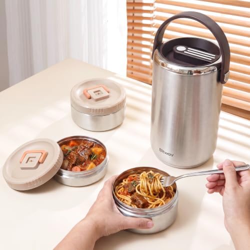 86oz Stainless Steel 3-Tier Bento Lunch Box