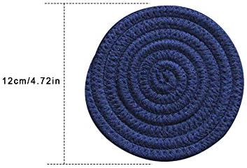 Gracelife 6pcs Cup Mat Pure Cotton Thread Weave Round Drink Hot Pads