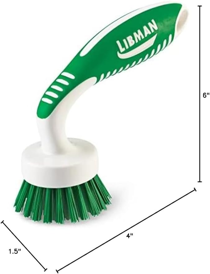 Libman Curved Kitchen Brush, Cleaning Scrub Brushes, Ergonomic Dish Scrubber - Image 5