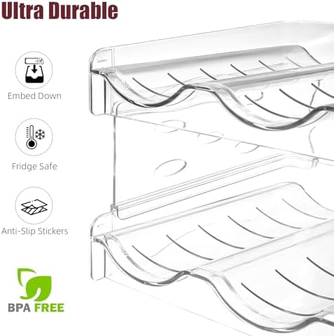 Wine Rack for Countertop, Fridge, Inside Cabinet, 2 Tier Plastic